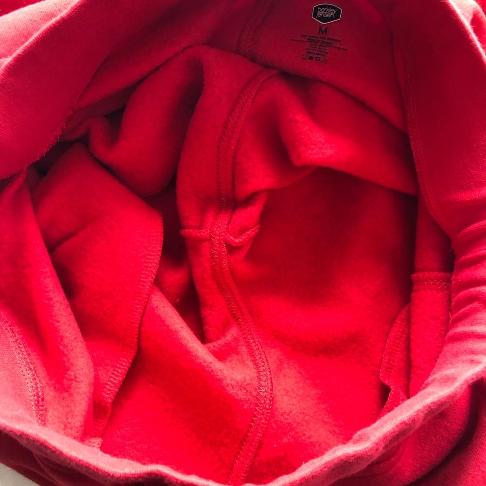 Berkeley Jensen Red Fleece Cuffed Joggers Sweatpants Women’s Size M Drawstring - Picture 7 of 16